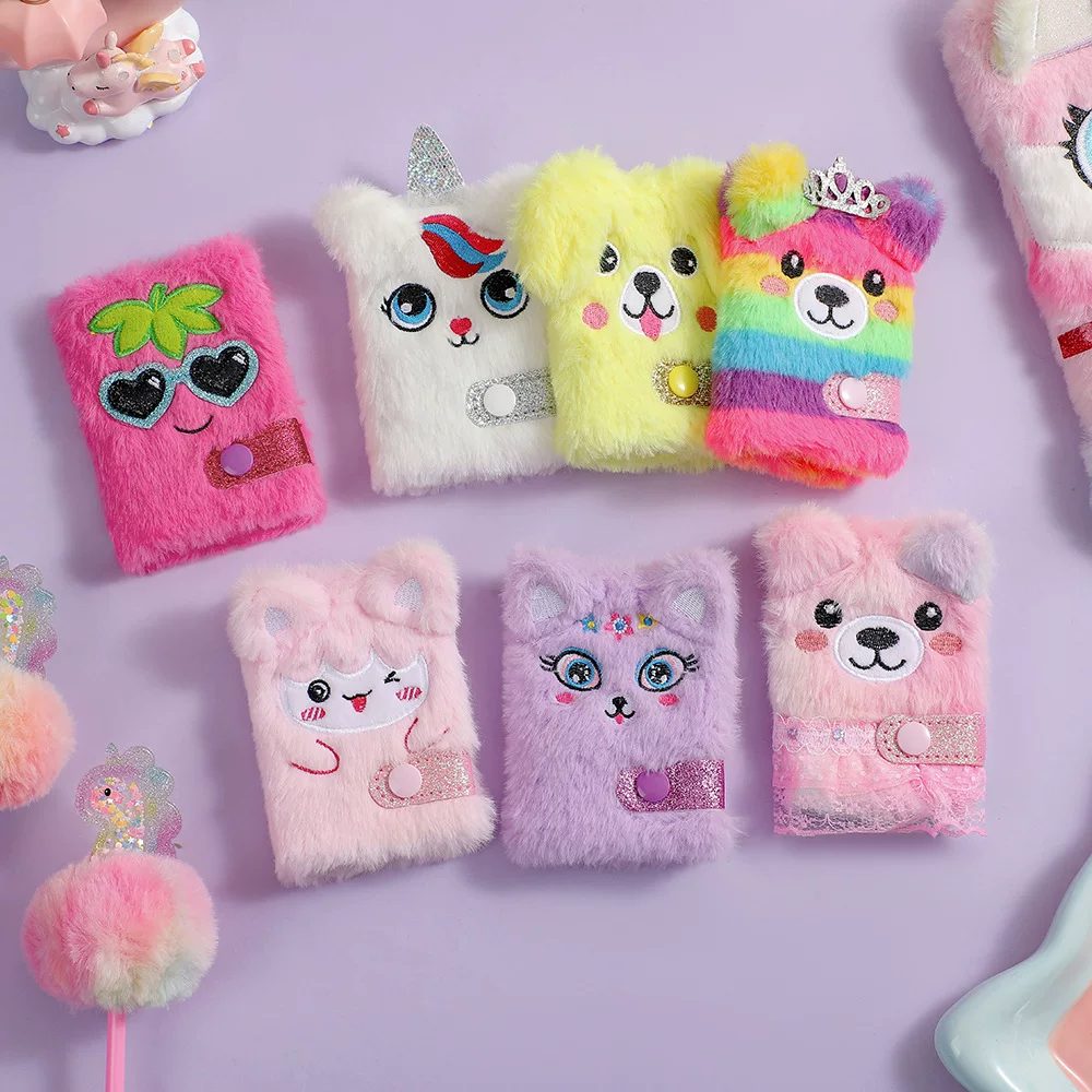 Plush Hand Ledger Pocket Portable Cute Notebook