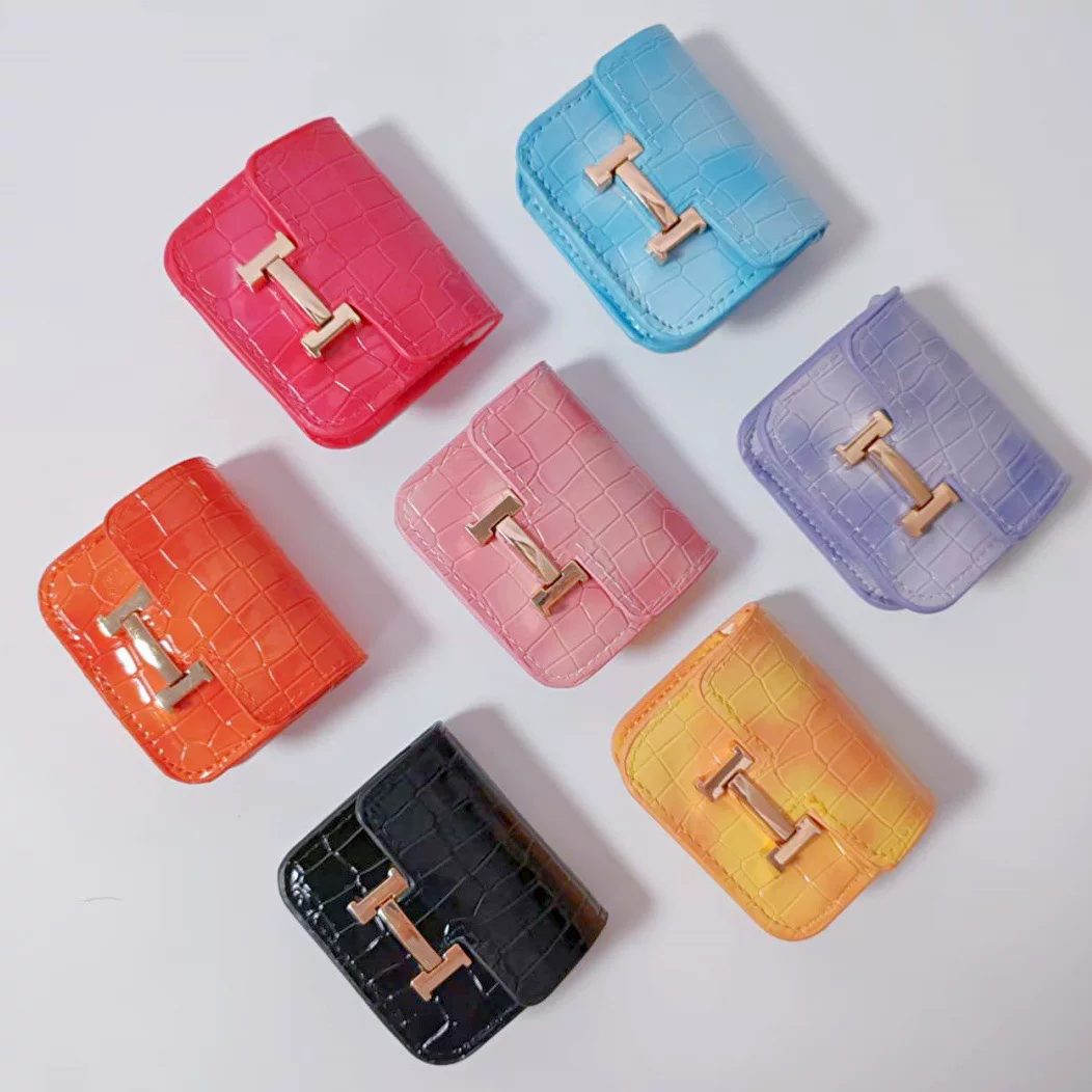 Crocodile Pattern Small Coin Purse Headphone Bag Keychain