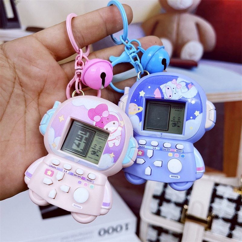 Palm Mini Retro Game Machine Keychain Pendant School Bag Hanging