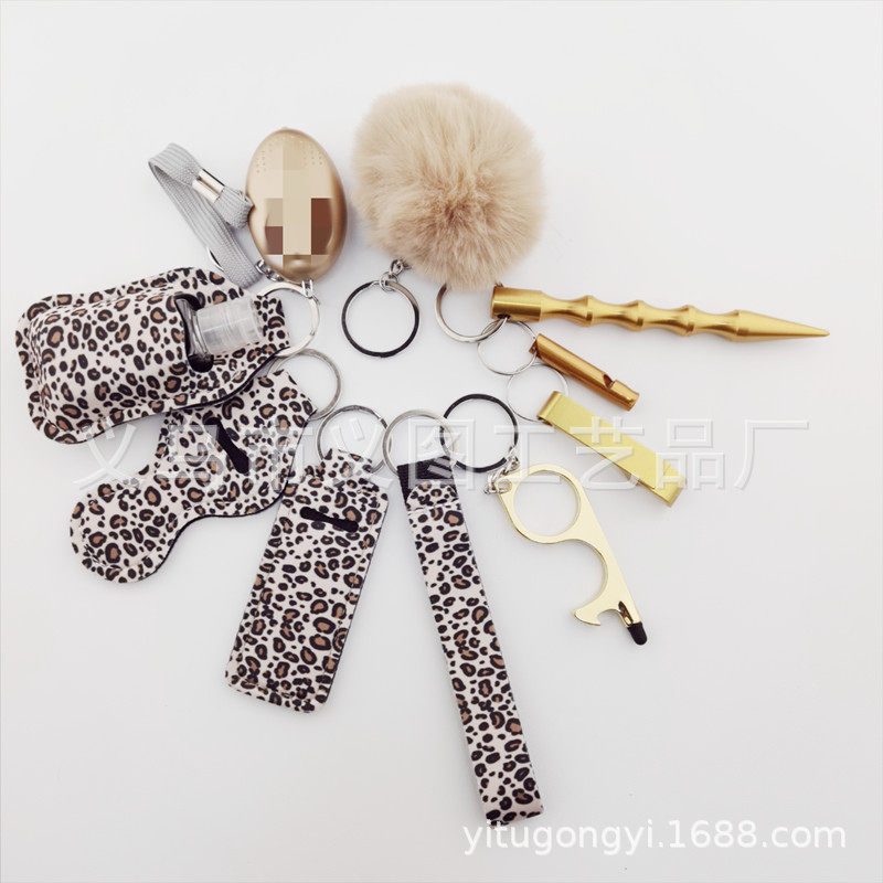 Customisable Printed Self-Defense Keychain Set Pendant